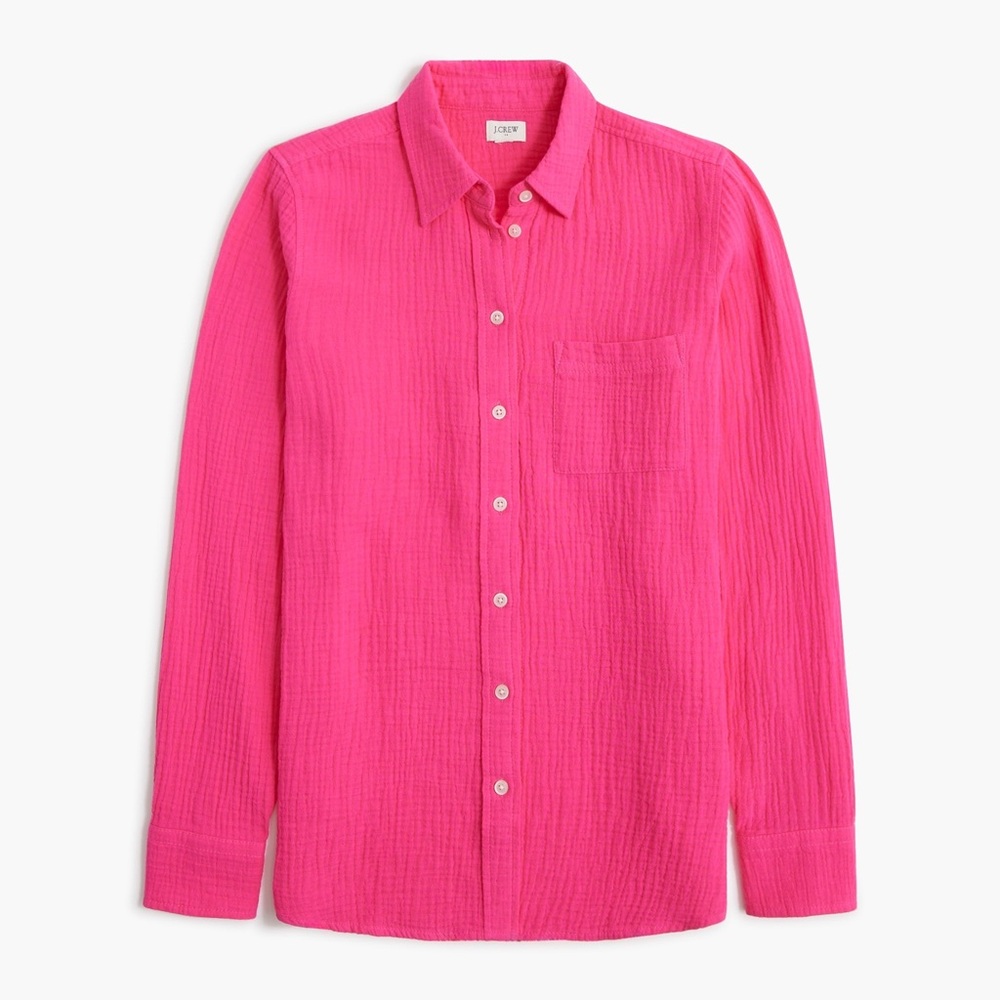 J. Crew Womens Double Gauze button up  Shirt